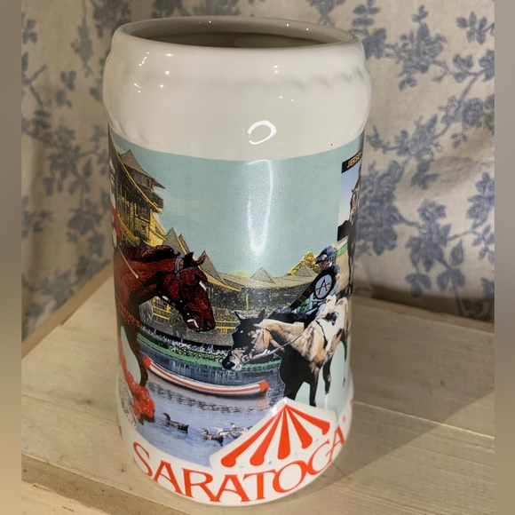 VTG 1999 Limited Edition Saratoga Race Course Beer Mug Saratoga Springs NYRA - Picture 2 of 8